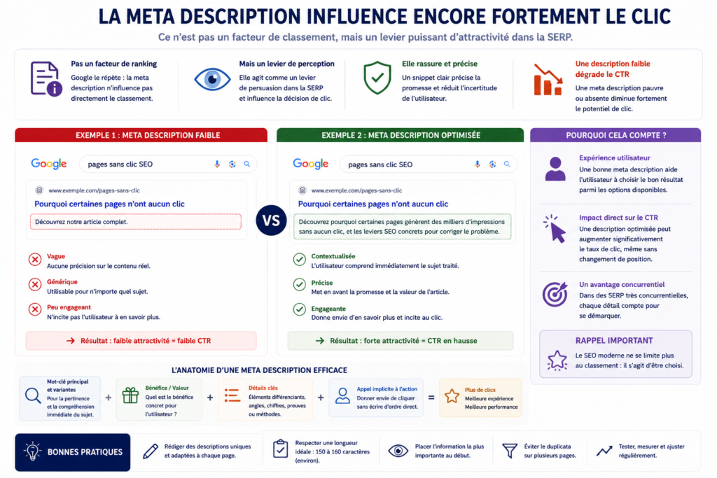 impact des meta descriptions sur le CTR