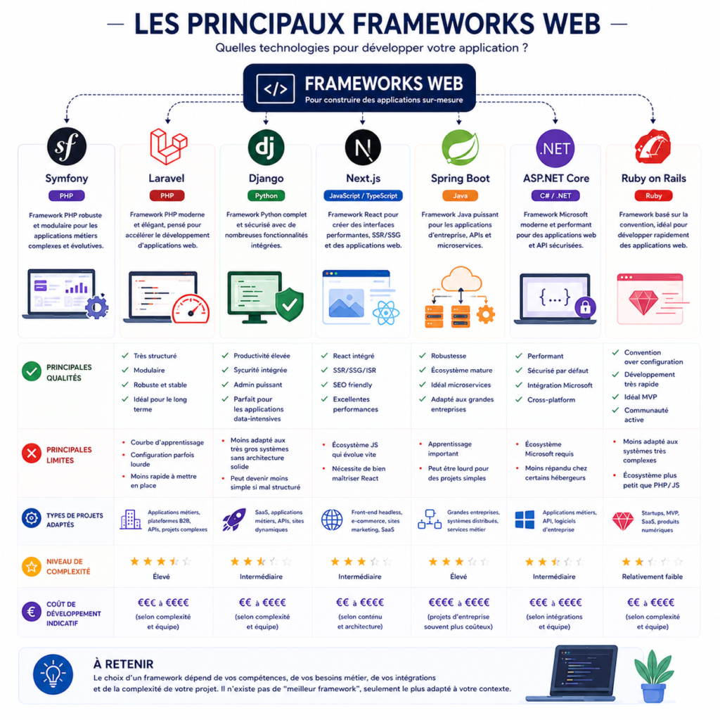 comparatif frameworks